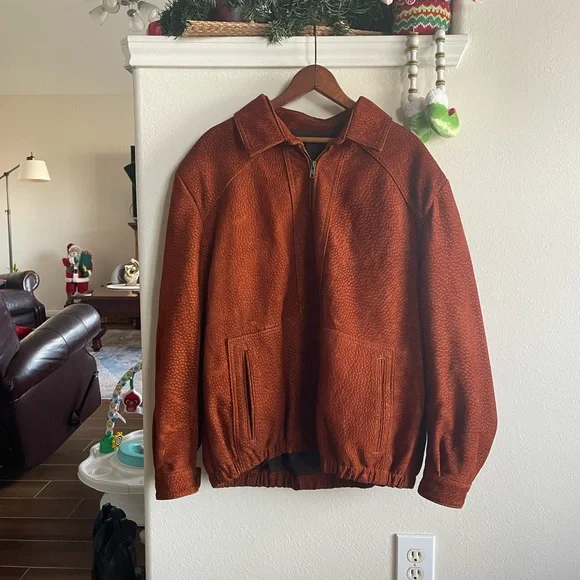 Uru Recoleta Brown Suede Capybara Leather Bomber Jacket - XL Size 3 - Picture 1 of 6
